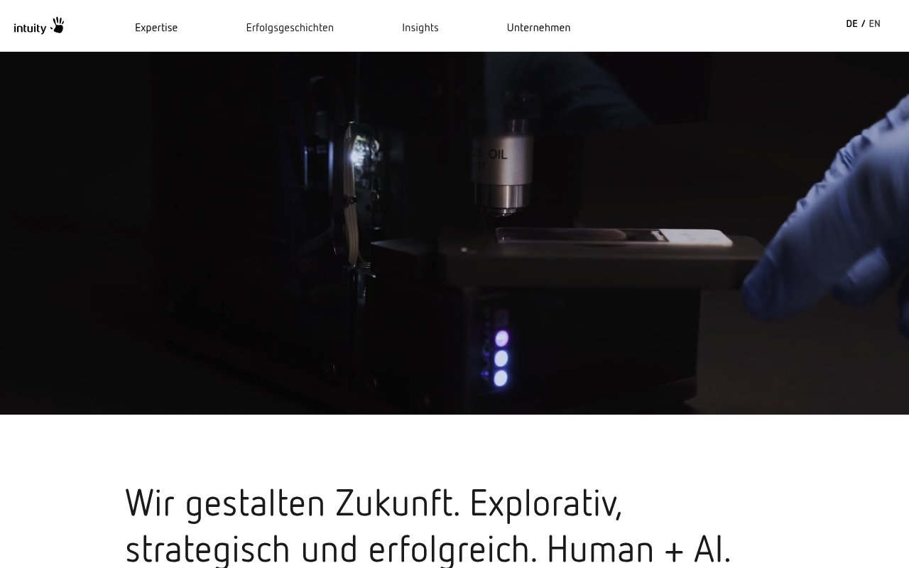 Intuity website preview