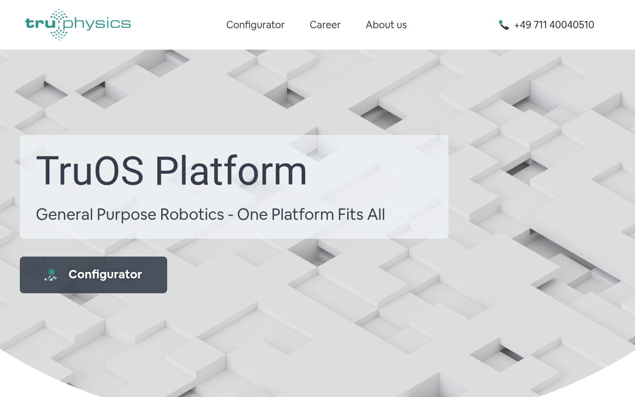 TruPhysics GmbH website preview