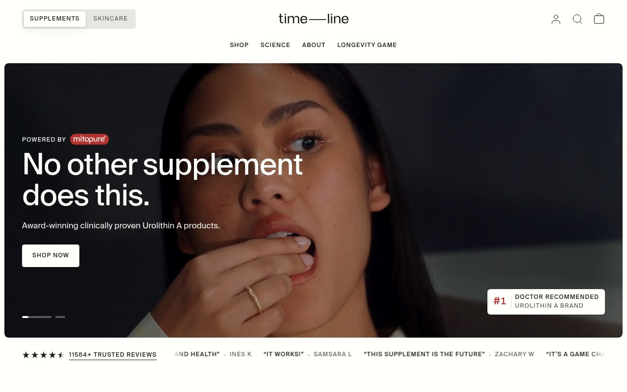 Timeline website preview