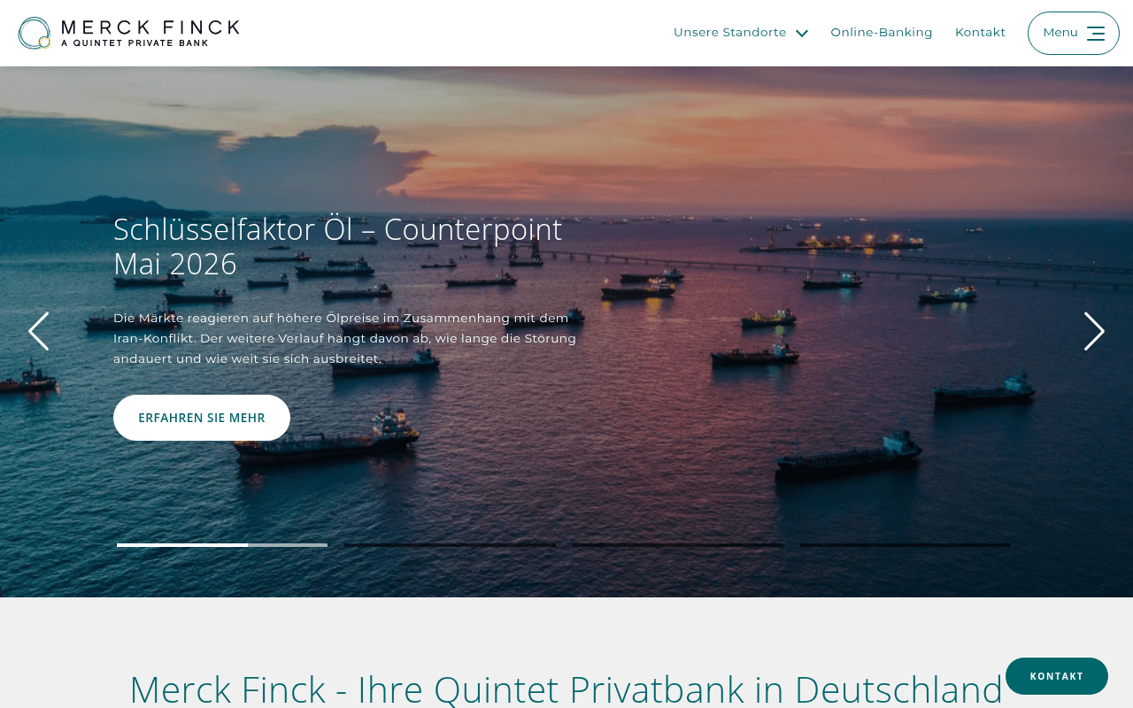 Merck Finck website preview