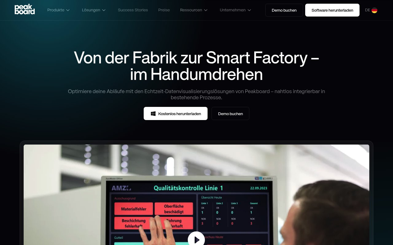 Peakboard GmbH website preview