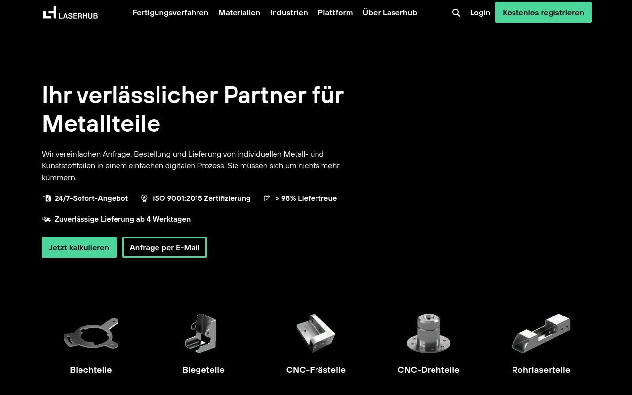 Laserhub GmbH website preview