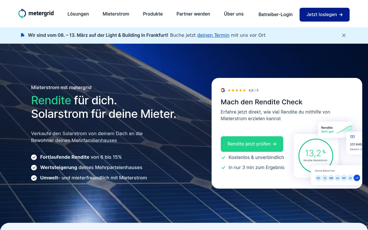 Metergrid website preview
