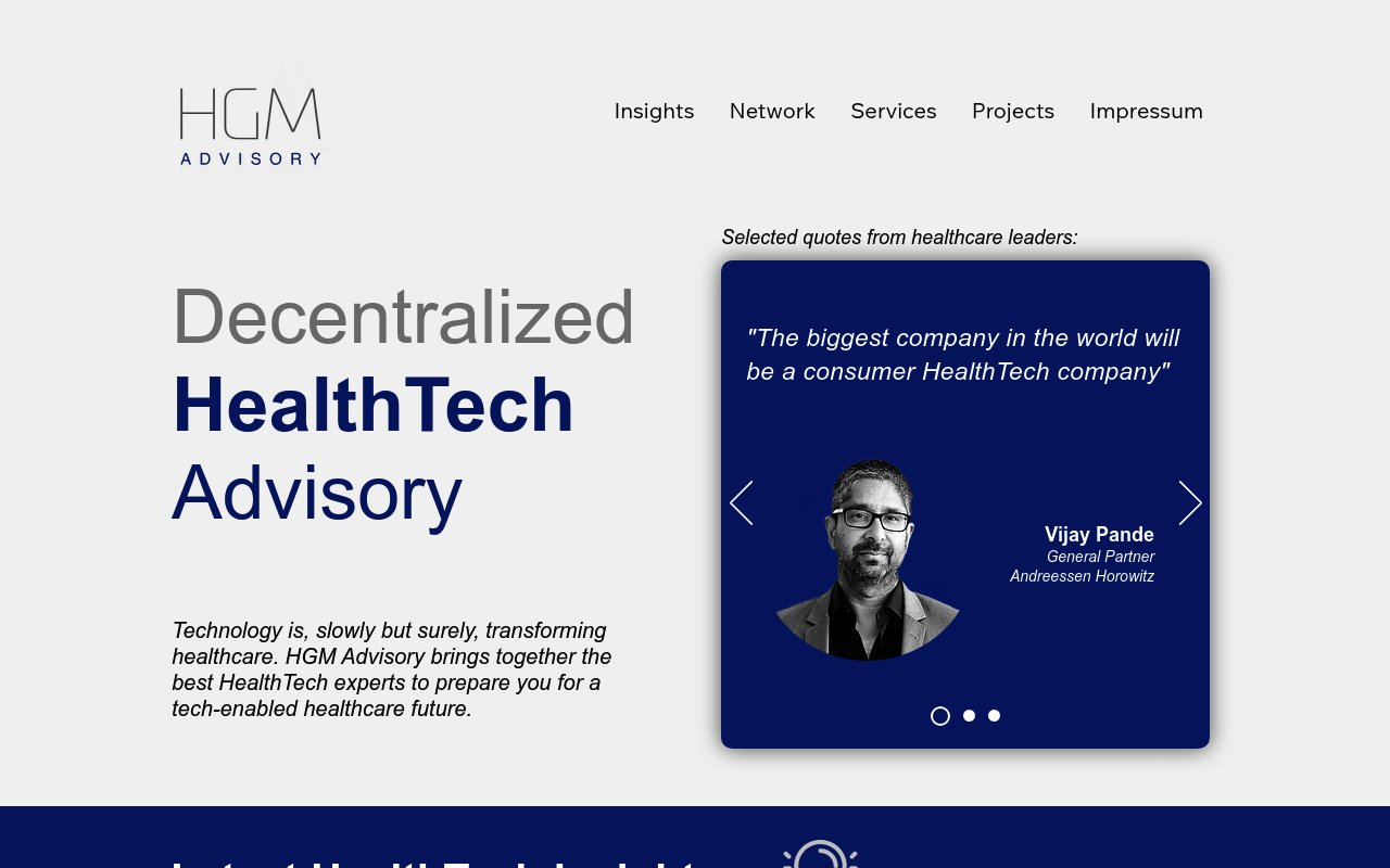 HGM Advisory website preview