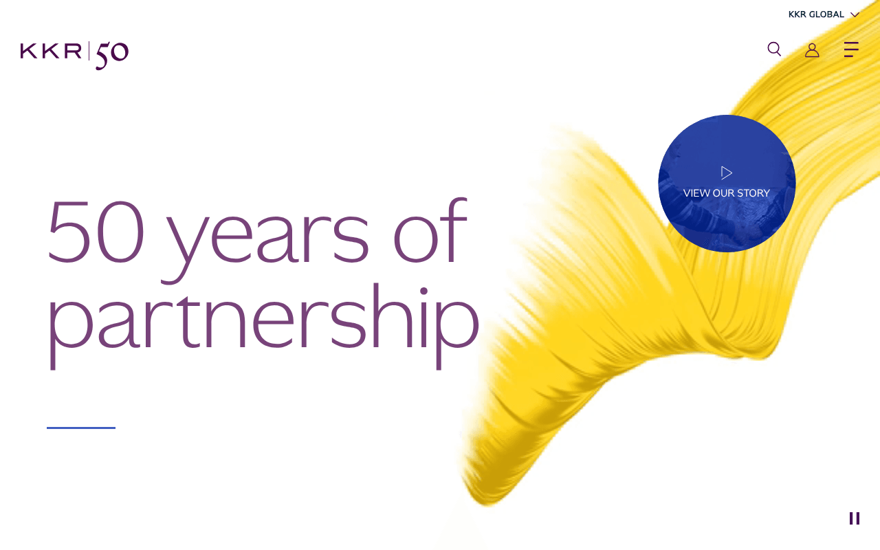 KKR Private Equity website preview