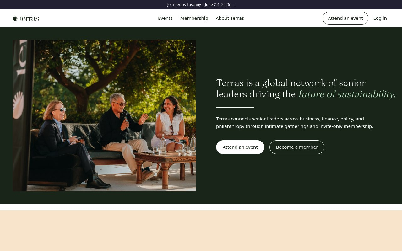 Terras website preview