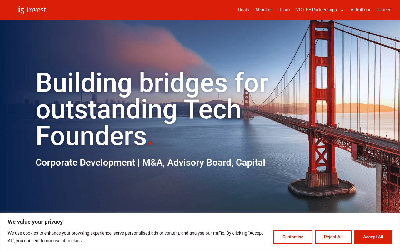 I5 Investments website preview