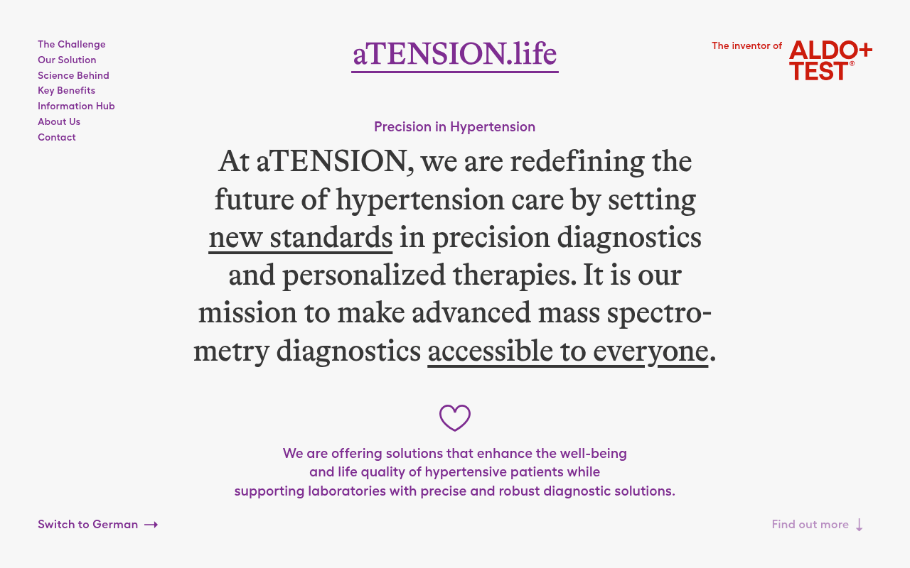 aTENSION.life GmbH website preview
