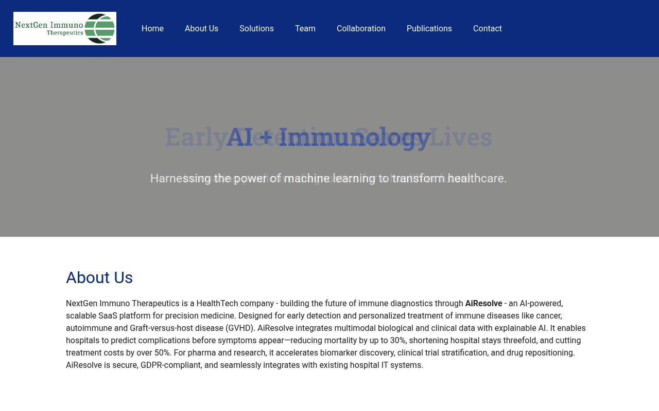 NextGen Immuno Therapeutics website preview