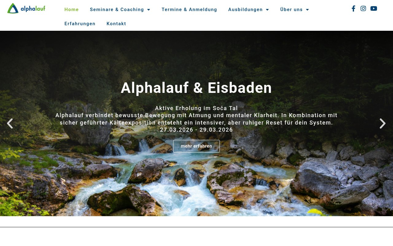 Alphalauf website preview