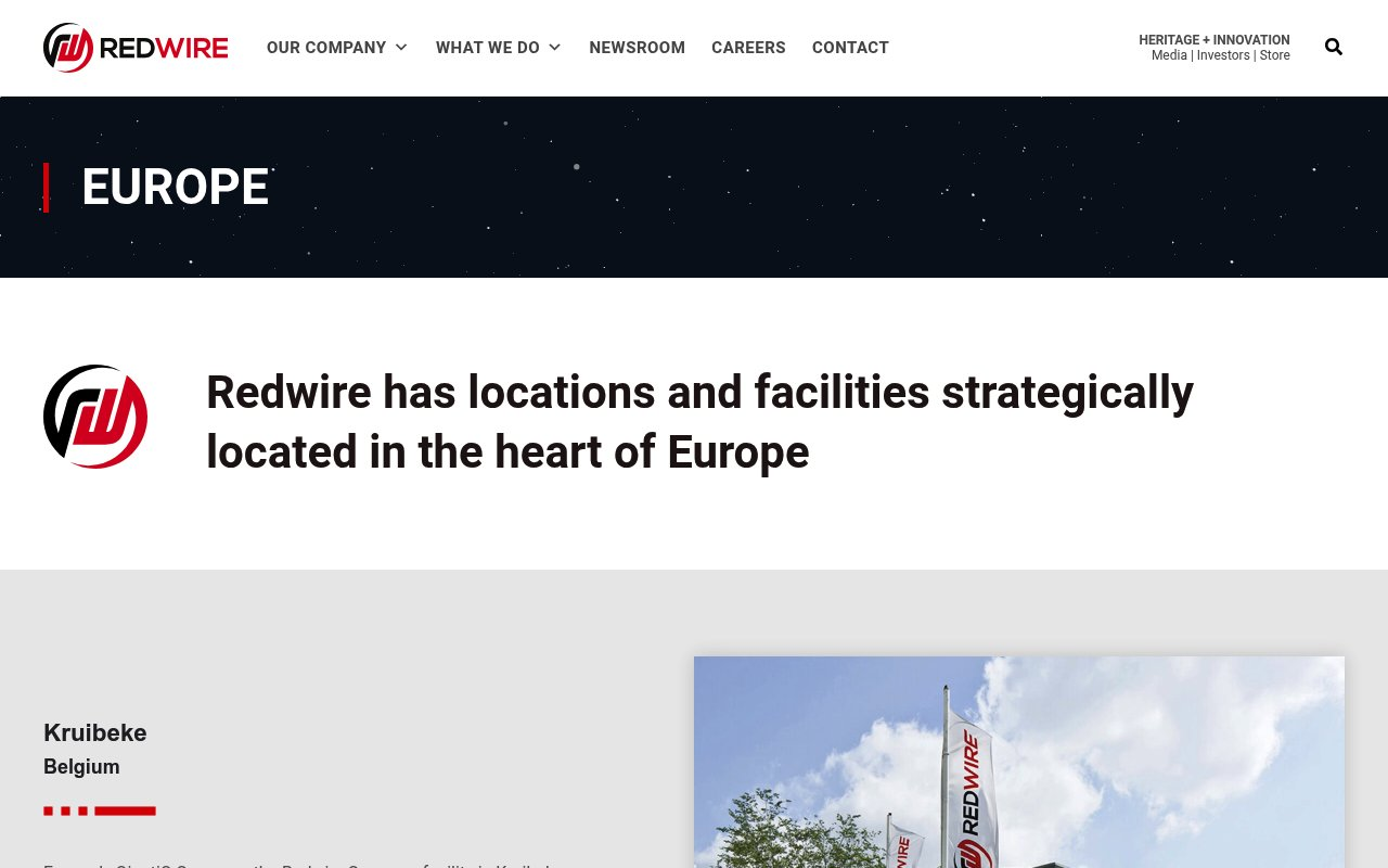 Redwire Space Europe website preview