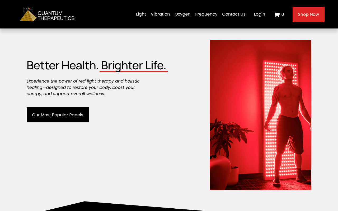 Quantum Therapeutics website preview