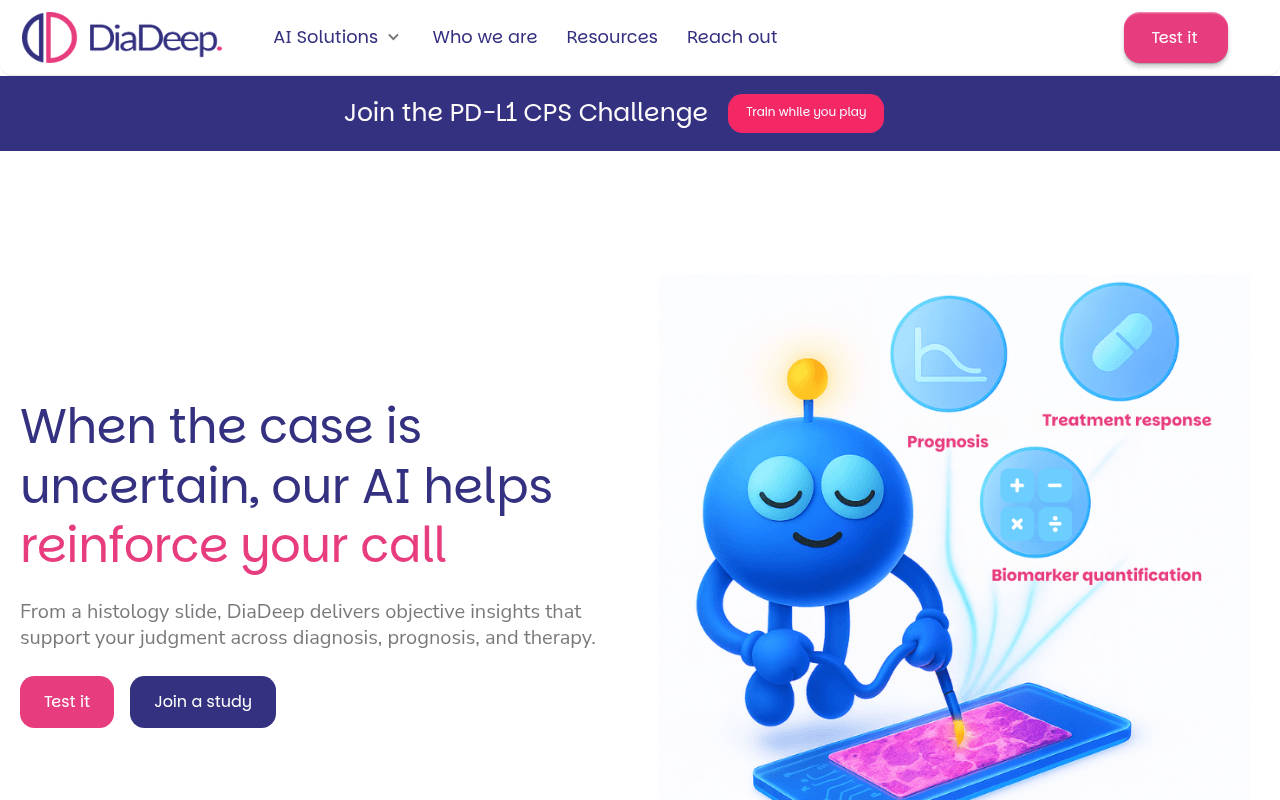 DiaDeep website preview