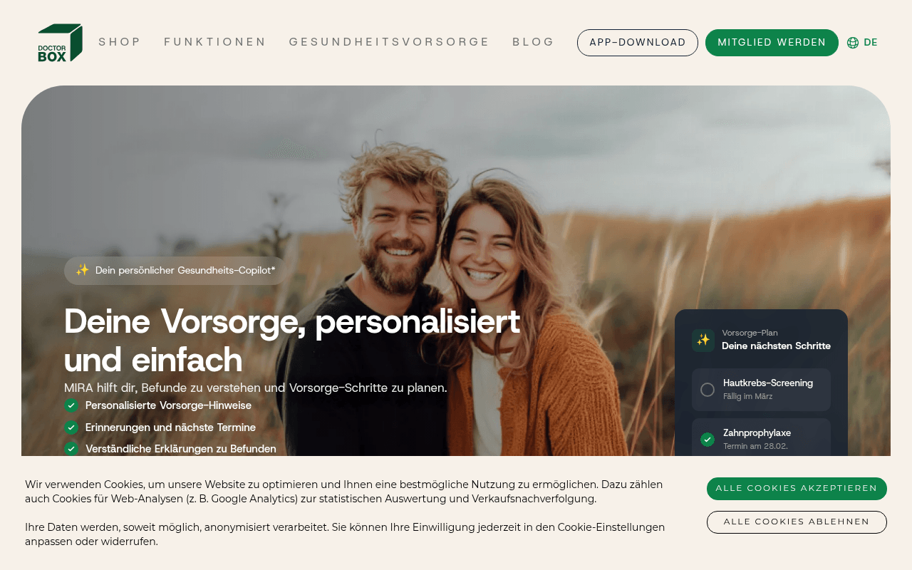 DoctorBox GmbH website preview