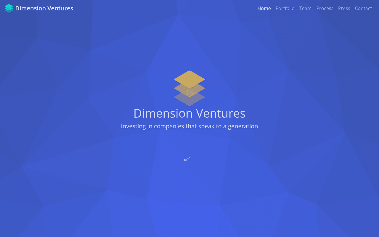 Dimension Ventures website preview