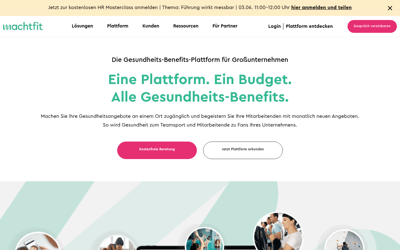 Machtfit website preview