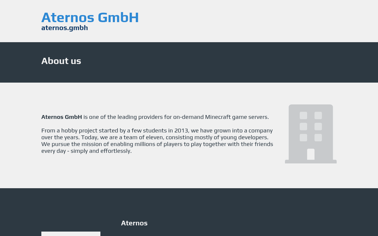 Aternos GmbH website preview