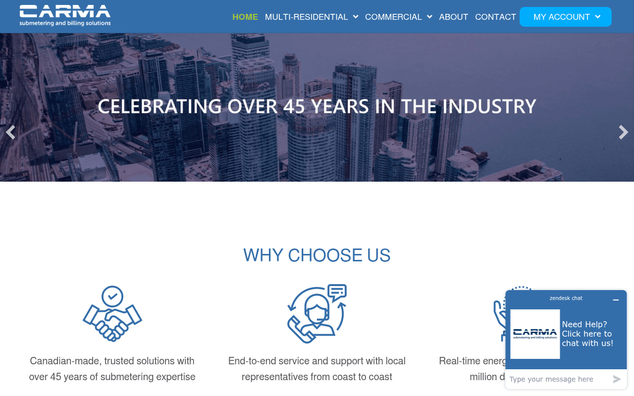 Carma website preview