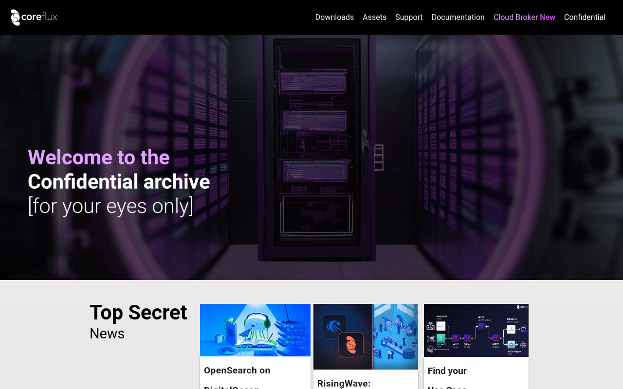 Coreflux website preview