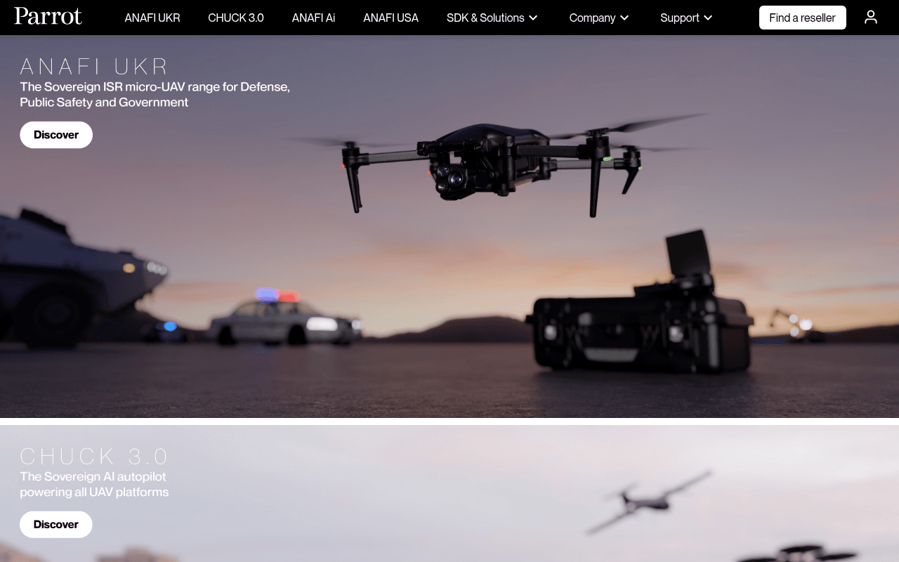 Parrot website preview
