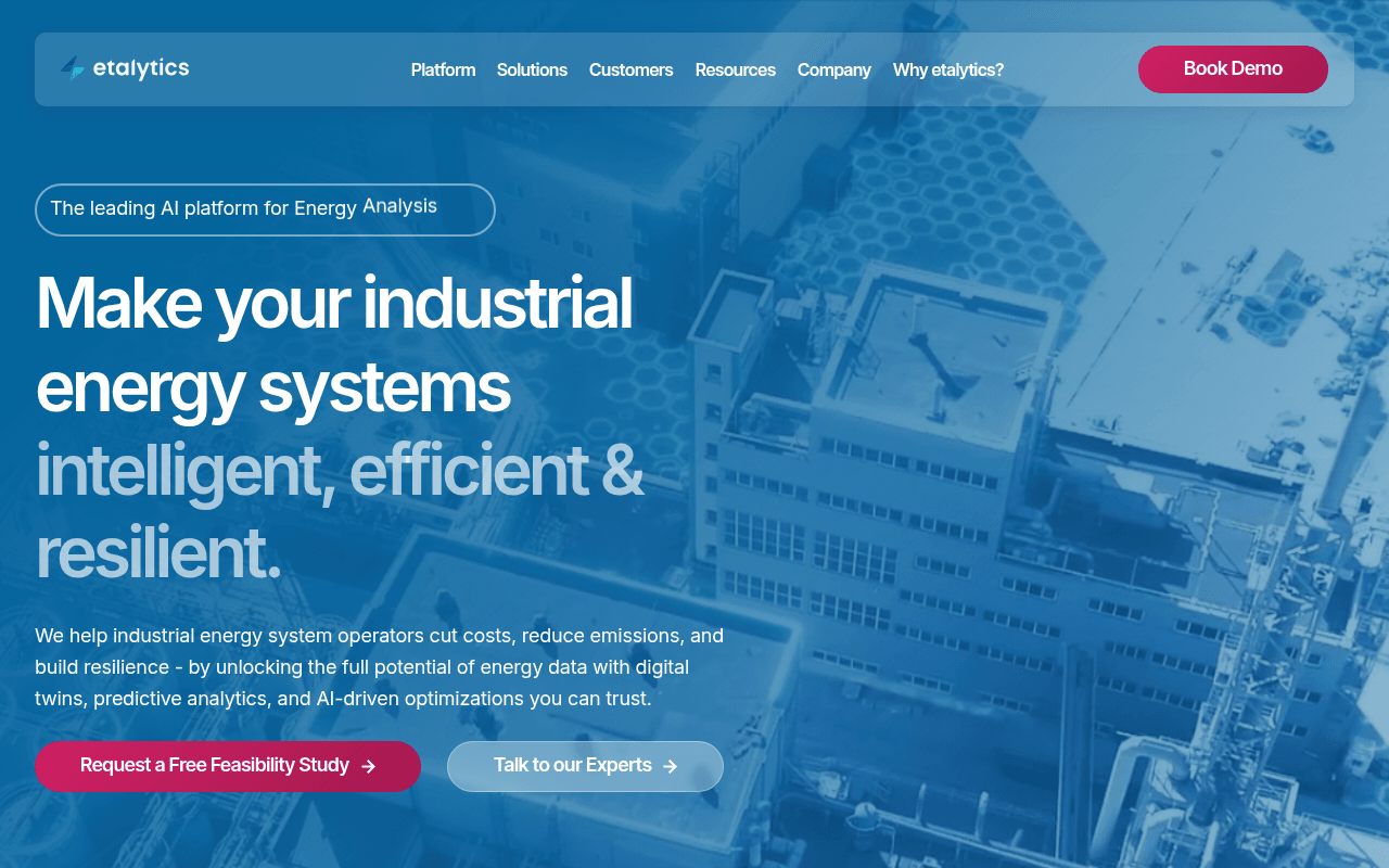 Etalytics website preview