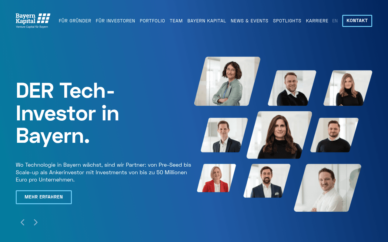 Bayern Kapital website preview