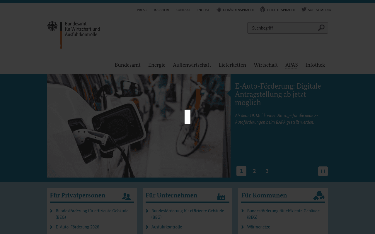 INVEST – Zuschuss für Wagniskapital (BAFA) website preview