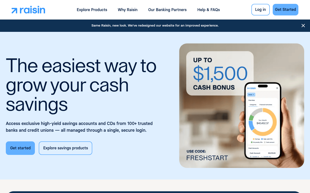 Raisin website preview