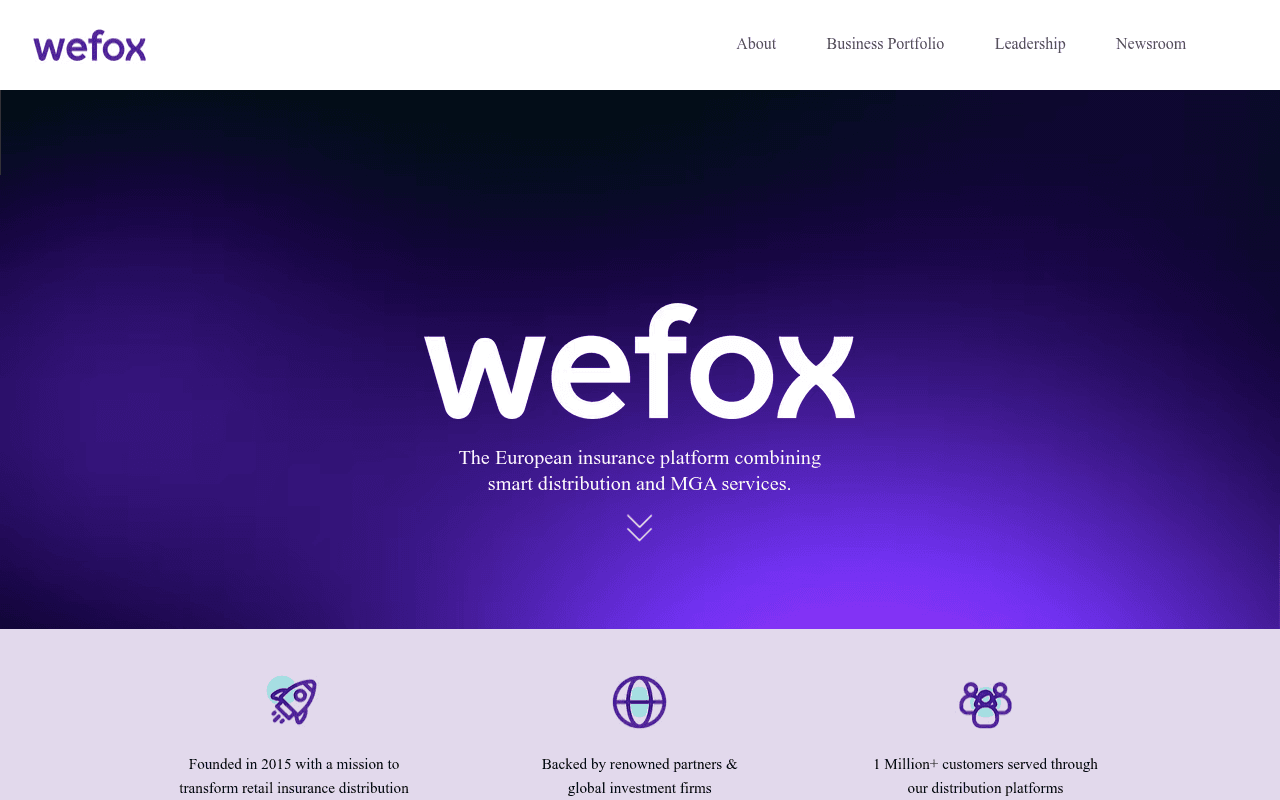 Wefox website preview